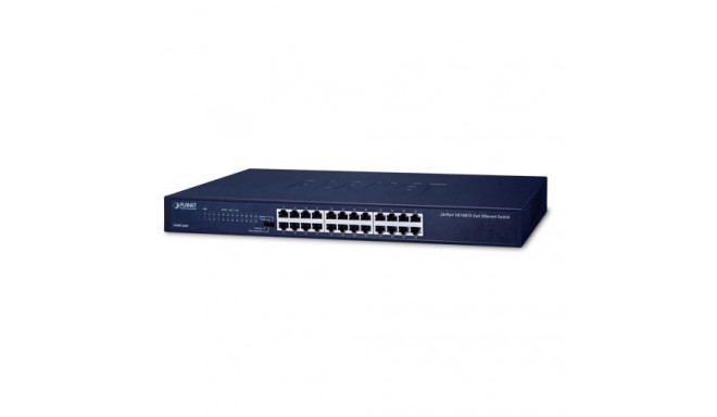 Switch: 24 x 10/100Mbps, metallist, Standard, Flow Control Off, VLAN, Extend, räkitav