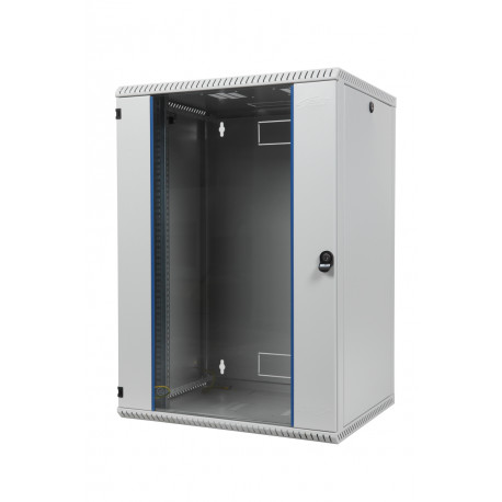 BKT wall hanging cabinet single chamber "TOP" 18U, 600/600/860 (W/D/H mm), RAL 9005 (welded frame-ca
