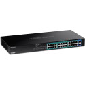 PoE Switch: 24 x 10/100/1000Mbps PoE+ 2xSFP, räkitav, 370W