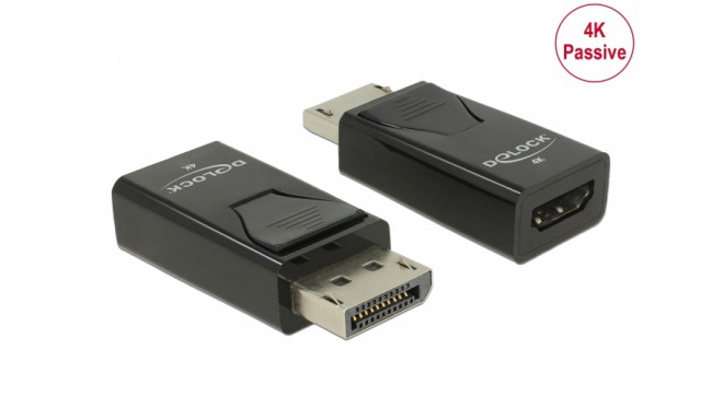 Delock Adapter DisplayPort 1.2 male to HDMI female 4K Passive black