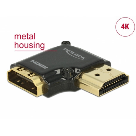 Adapter HDMI (M) - (F), 90° nurgaga vasakule
