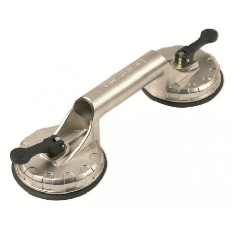 Aluminium double suction cup VENAL 2, Ø12,3cm, max 60kg
