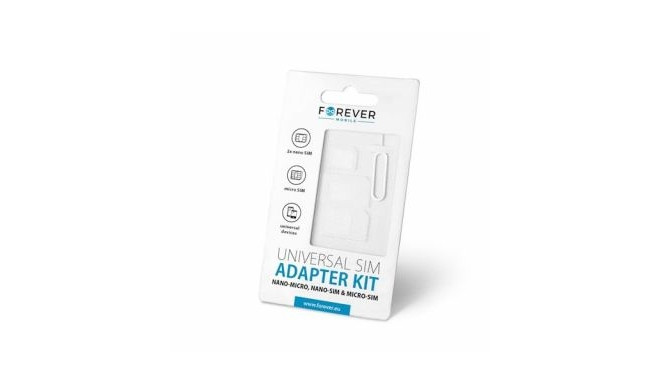 Forever Universal NANO SIM/Micro, Micro SIM un NANO/SIM (3in1)
