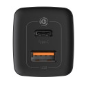 Baseus wall charger GaN2 Lite PD 65W 1x USB-C 1x USB black