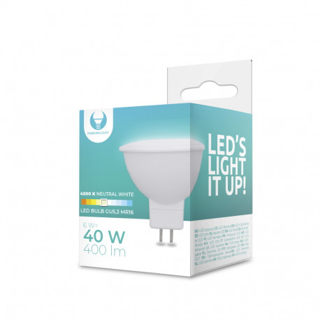 LED Bulb GU5,3 MR16 6W 12V 4500K 400lm Forever Light