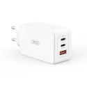 XO wall charger CE13 PD QC 3.0 65W 1x USB 2x USB-C white + USB-C - USB-C cable