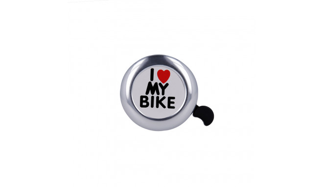 Bike bell I love my bike silver
