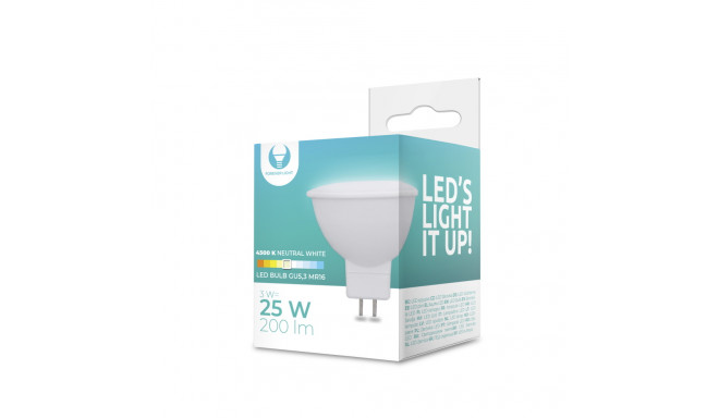 LED Bulb GU5,3 MR16 3W 12V 4500K 240lm Forever Light