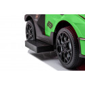 Jeździk chodzik dla dzieci na roczek Lamborghini Essenza SCV12 zielony z pchaczem, obejmą i podnóżka