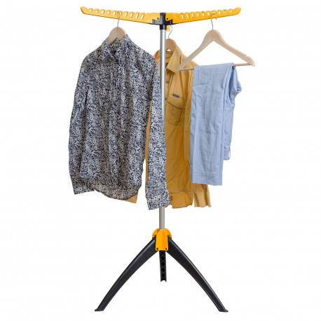 ArtMoon Elm Sturdy Foldable Clothes Airer Clothes Hanger Stand Three Arms Indoor/Outdoor 60X57X130cm