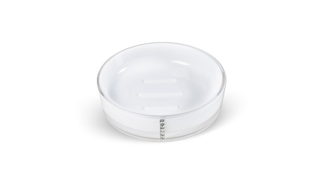 Tatkraft Diamond White Soap Dish Multilayer Acrylic