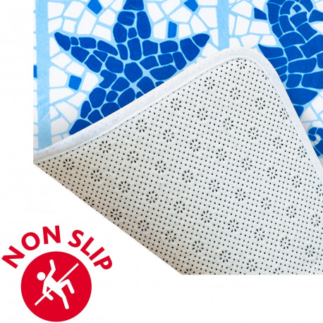 Tatkraft Marine Motifs Bath Mat 50X80 cm Ultra Soft Anti Slip Microfiber