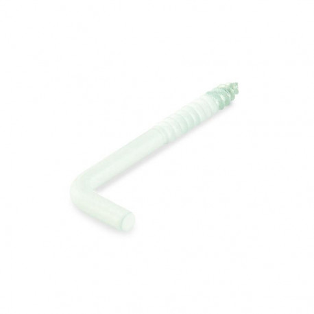 SCREW HOOK 40X3,0X15X14 WHITE/ 4PCS