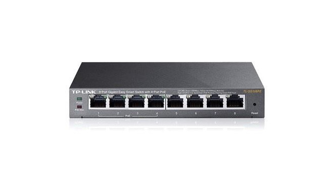 Switch|TP-LINK|8x10Base-T / 100Base-TX / 1000Base-T|PoE ports 4|TL-SG108PE