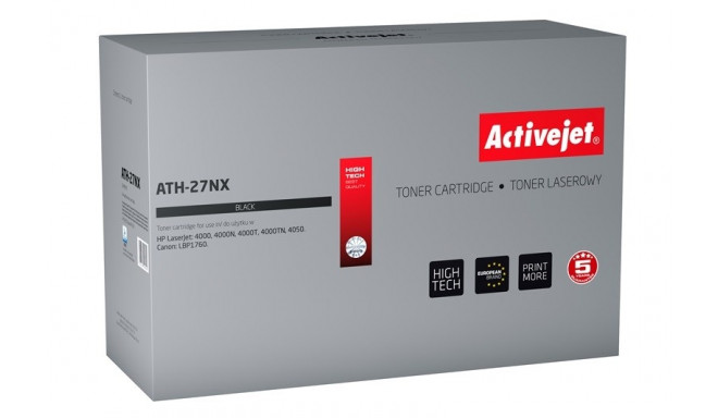 Activejet ATH-27NX Toner Cartridge (replacement for HP 27X C4127X, Canon EP-52; Supreme; 11300 pages