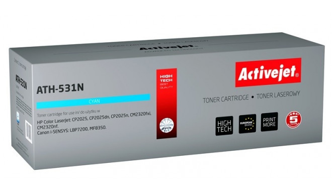 Activejet ATH-531N tooner (asendus HP 304A CC531A, Canon CRG-718C; supreme; 3200 lehte; tsüaan)