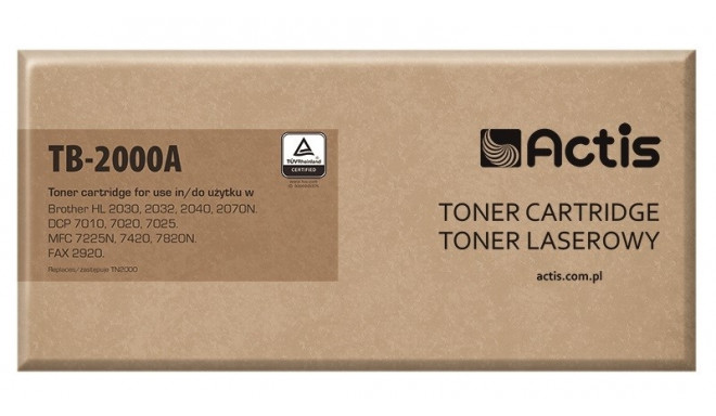 Actis TB-2000A Toner (replacement for Brother TN2000 / TN2005; Standard; 2500 pages; black)