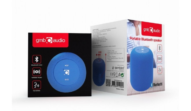 Gembird SPK-BT-15-B portable speaker Mono portable speaker Blue 5 W