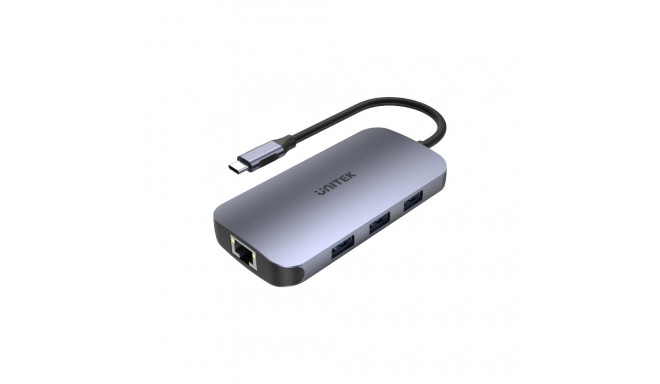 UNITEK D1071A liidesehub USB 3.0 SuperSpeed 5 Gb/s hõbedane