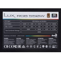 Aerocool toiteplokk Lux RGB 550M 550W, must