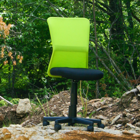 Töötool BELICE 41x42xH83-93cm, must/roheline