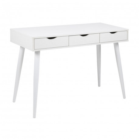 Kirjutuslaud NEPTUN 110x50xH77cm, valge, melamiinplaat, metall