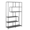 Shelf SEAFORD 114x35xH185cm, black