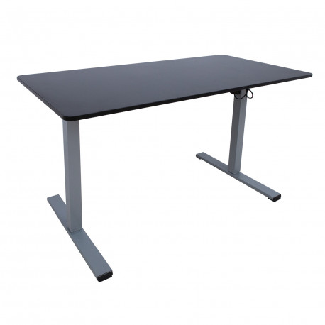 Töölaud ERGO OPTIMAL 1-mootoriga 120x60xH71-116cm, must/hõbehall