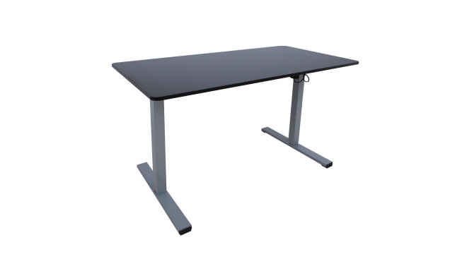 Töölaud ERGO OPTIMAL 1-mootoriga 120x60xH71-116cm, must/hõbehall