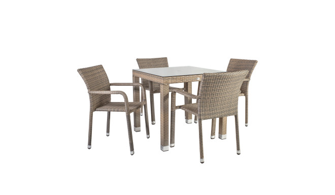 Garden furniture set LARACHE table and 4 chairs