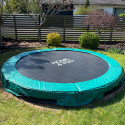 In-ground trampoline with enclosure and green pad D426cm