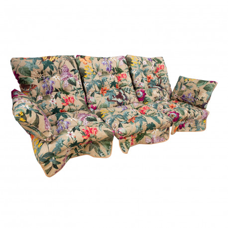 Kiigepadjad AMAZONIA 108x56x10cm/3tk, bee˛ lilleline, 100% polüester
