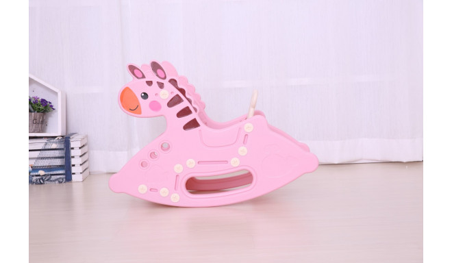 Rocking horse Pony 2 in 1, roosa