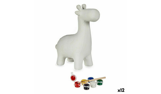 Paint Your Own Money Box Giraffe Ceramic 6,8 x 16,2 x 13,2 cm (12 Units)