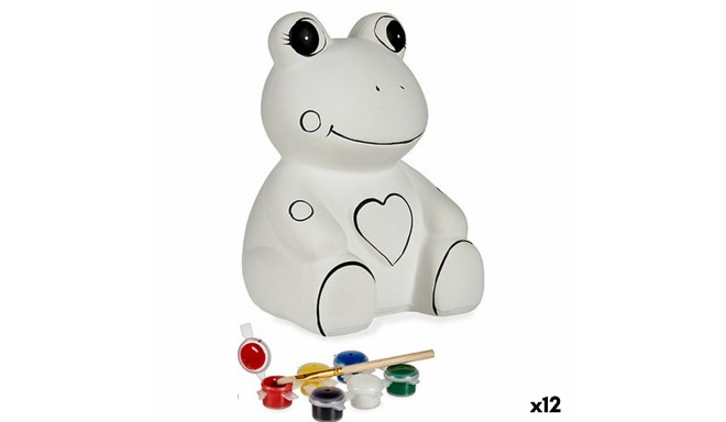 Paint Your Own Money Box Frog Ceramic 15,5 x 21,5 x 16 cm (12 Units)