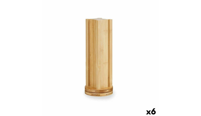 Подставка для 20 кофейных капсул Вращающийся Бамбук 11 x 11 x 34 cm (6 штук)