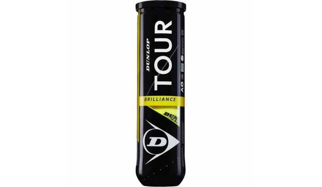 Tennis Balls Dunlop Tour Brillance Yellow Black