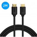 Kaabel HDMI-HDMI 2.0m (HDMI 2.0) must 4K 60Hz, BASEUS