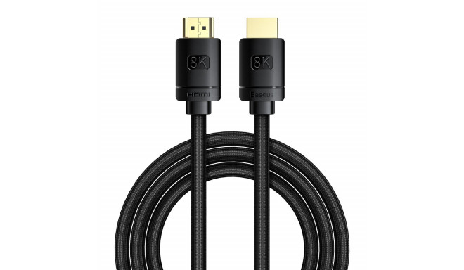 Kaabel HDMI-HDMI 3.0m (HDMI 2.1) must 8K 60Hz, BASEUS