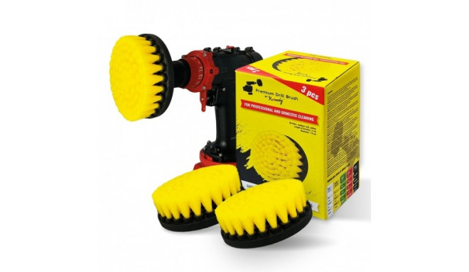 Kornely puhastushari akutrellile keskmiselt pehme 3pcs., 13cm, kollane