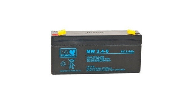 Pb 6V 3.4Ah maintenance-free (0.7kg, max. charge curr. 1.2A, max. discharge curr. 35A)