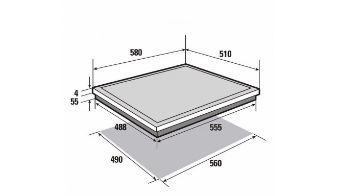 Induction hob Brandt BPI6459X