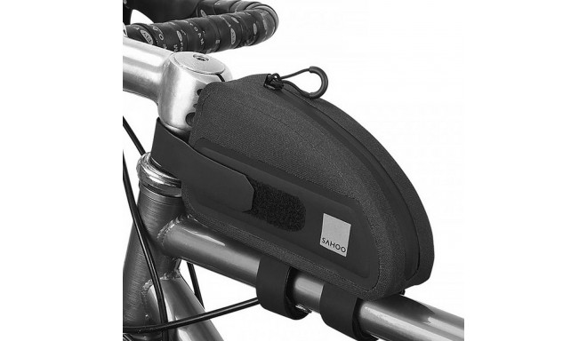SAHOO bike bag on the bicycle frame with zip 0,3L 122035 black