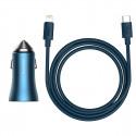 BASEUS Car Charger Golden Contactor Pro 40W 1 meter Cabel Type C to Apple Lightning Blue TZCCJD-03