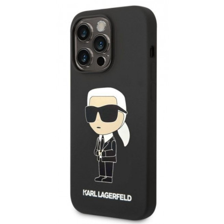 Karl Lagerfeld kaitseümbris Apple iPhone 14 Pro Max Liquid Silicone Ikonik NFT Case, must