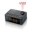 Muse Clock radio M-178P Black, 0.9 inch amber LED, with dimmer