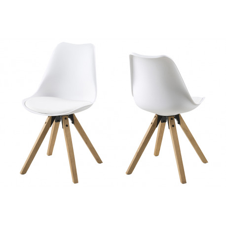 Söögitoolide komplekt Dima 2tk 91409, valge