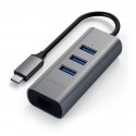 USB-C jagaja + Gigabit Ethernet Satechi