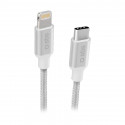 SBS Silver Metal Braided, USB-C - Lightning, hõbe - Kaabel