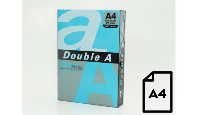 Colour paper Double A, 80g, A4, 500 sheets, Deep Blue